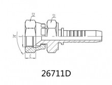 JIC FEMALE 74°CONE SEAT DOUBLE HEXAGON